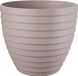 Juypal Hogar Pot de fleurs/pot de plantes Florenzia - taupe - plastique - D21 x H19,3 cm - pour extérieur/intérieur
