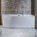 Hudson Reed Baignoire îlot d'angle droit - Blanc - Cannelée - 170 x 80 cm - Moderne