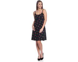 Pussy Deluxe Sweet Cherry Dames Midi-jurk - zwart - XS