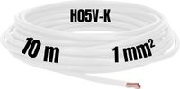 Kalitec 10 meter H05V-K 1 mm² witte bedradingskabel