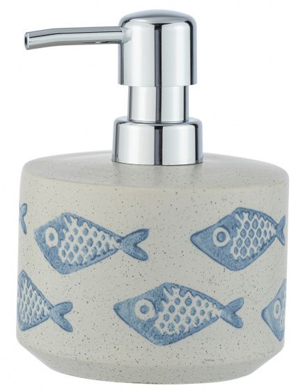 WENKO zeepdispenser Aquamarin 10 x 13,2 cm keramiek beige
