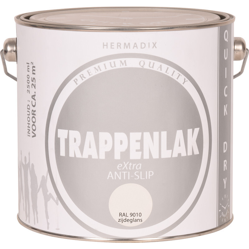 Hermadix trappenlak anti-slip 2 5L RAL 9010