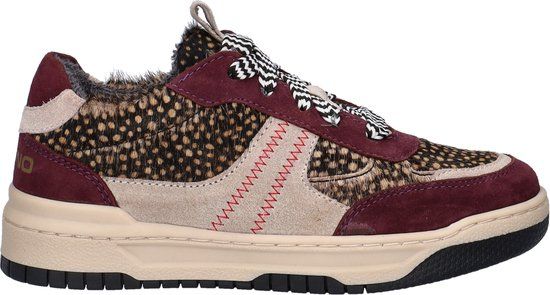 Vingino VIN825592-448 Meisjes Lage Sneakers - Paars - Leer - Veters