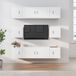 Maison Exclusive - Meuble TV 8 pièces, blanc, aggloméré