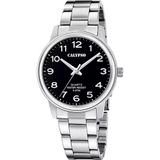 Calypso K5864/4 Polshorloge Unisex Zwart/Zilverkleurig