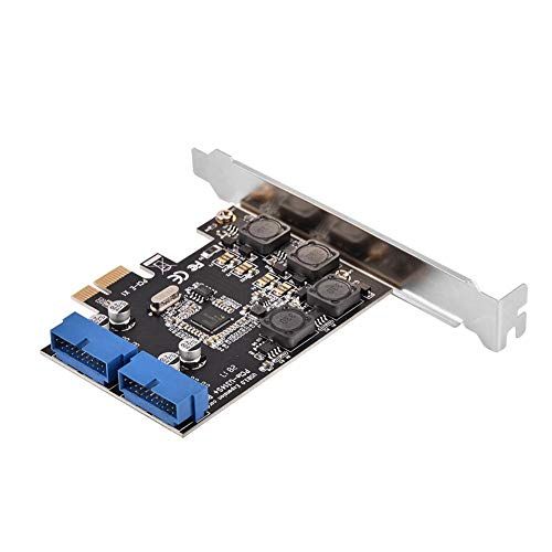 Lazmin 2 poorten USB 3.0 PCIE interne kaart - PCI Express uitbreidingskaart met 19 pin USB 3.0 kaartadapter