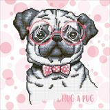 Diamond Dotz Hug A Pug Diamond Painting 43x43 cm