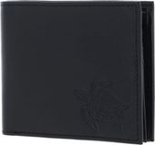 oxmox Leren portemonnee Leather Querscheinbörse Turtle Embossed Black zwart