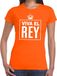 Bellatio Decorations Oranje Viva el Rey Spaanse tekst shirt dames - Oranje Koningsdag/ Holland supporter kleding L