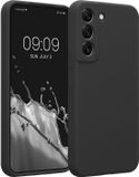 kwmobile telefoonhoesje geschikt voor Samsung Galaxy S22 - TPU backcover met siliconen coating - Smartphone case in donkergrijs