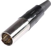 Hicon HI-XMCM3 Miniatuur-XLR-connector Stekker, recht Aantal polen: 3 Zilver 1 stuk(s)