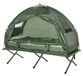 StarTech Complete kampeerset - Tent met opklapbaar bed - Slaapzak - Matras met opblaasbare isolatie tegen kou en vocht - Doek - Olijfgroen