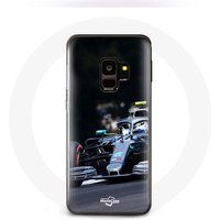 Maniacase Samsung Galaxy S9 Hoesje Formule 1 Valtteri Bottas F1 Racing Driver Zwart