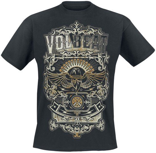 Volbeat Old Letters Heren T-shirt - zwart - 3XL