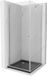 Mexen Pretoria cabine de douche battante 90 x 90 cm, transparent, chrome + receveur de douche plat, noir