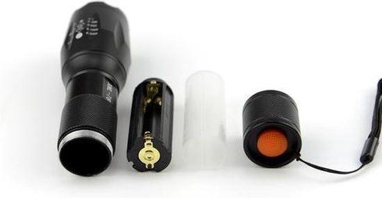 Cree XML T6 LED Zaklamp - 2000 Lumen - Zwart