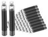 Cartouches pour stylos plume, 50 pièces, 3,4 mm, noir