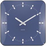 Karlsson Wandklok Sucinto Dome Square Blauw 35x35x35cm