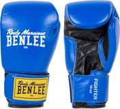 Benlee Bokshandschoenen Fighter Leer Blauw/Zwart Unisex Volwassenen Gevorderde Kickboksen