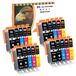 D&C 20x cartouches d'encre, compatible Canon PGI-520 CLI-521 Pixma IP3600 série, IP4600 série, IP4600X, IP4700, MP540, MP550, MP560, MP620 série, MP630, MP640 série, MP640R, MP980, MP990, MX860, MX870 série