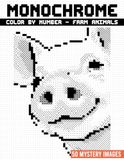 Monochrome Color by Number Farm Animals