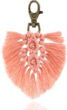 Deja Jewels Lookinggoodtoday Boho Sleutelhanger Handgemaakt Geknoopt Katoen Roze met Musketon