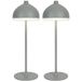 LuminexDesigns Set van 2 draadloze tafellampen in olifantengrijs, modern en stijlvol, voor woonkamer of leesruimte