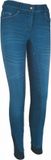 HKM Rijbroek Summer Denim Easy Siliconen zitvlak - maat 38 - jeansblue