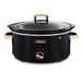 Tower T16019RG Infinity Slow Cooker met 3 kookinstellingen en Keep Warm-functie voor warmteopslag, huishoudelijke apparaten keuken, 6,5 l, 270 W, zwart en roségoud