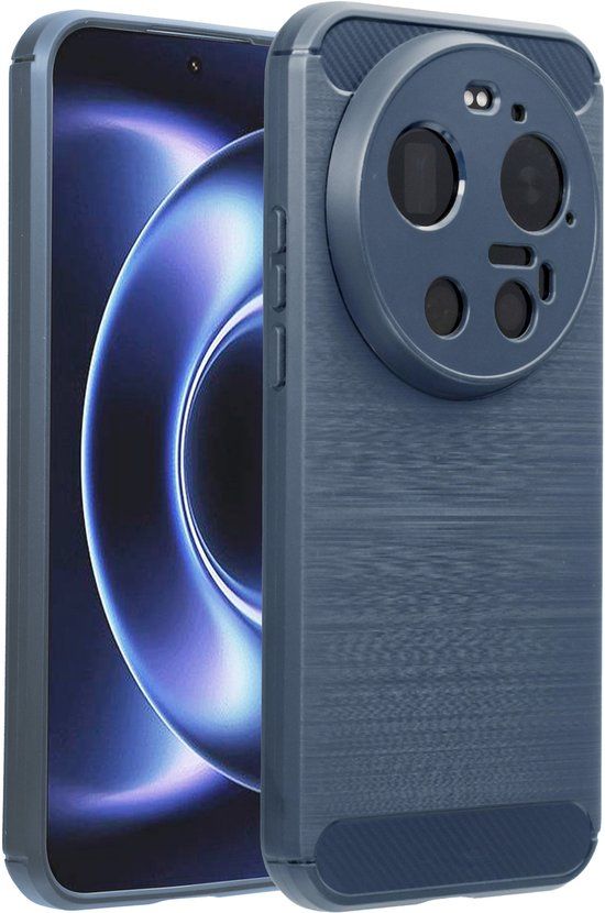 imoshion Hoesje - Geschikt voor Xiaomi 17 Ultra - Brushed Backcover - Donkerblauw