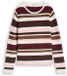 Tom Tailor Gebreide trui van biologisch katoen met strepen - Maat XXXL - Camel Brown Red Stripe