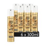 L'Oréal Paris Elnett Ultrafijne haarspray, styling spray met provitamine B5, voor het stylen en fixeren van het kapsel, extra sterke grip, gemakkelijk te borstelen, zonder siliconen, 6 x 300 ml
