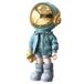 Dosker Polyresin astronautenbeelden - Lichtblauwe figuur - Kamerdecoratie voor mannen, thuis en handwerk - Kantooraccessoires - Tafeldecoratie, woonkamer, kantoor, boekenkast