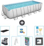 Bestway Rechthoekig Power Steel Zwembad - 640 x 274 x 132 cm - Grijs