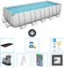 Bestway Rechthoekig Power Steel Zwembad - 640 x 274 x 132 cm - Grijs
