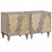 vidaXL Nachtkastje met deur 2 st grijs 40 x 33 x 46 cm