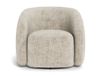 AC Design Lodi Loungestoel Beige Stof/Weefsel Zwart Stalen Frame