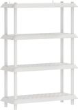 vidaXL - Plankenunit - 4-laags - 100 x 40 x 136,5 cm - PP - Wit