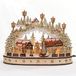 Dekohelden24 LED houten lichtboog met bewegende kerstboom, motief: sneeuwpop en wandelfiguren, L/B/H ca. 45 x 12 x 35 cm, voor batterij- of adaptervoeding, 35 cm