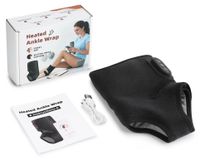 Bandage de cheville chauffante - appareil de massage des pieds et des chevilles - 2-en-1 - 3 niveaux de chaleur - 3 modes de vibration - 3000 mAh - chargement pendant l'utilisation - soulagement de la douleur