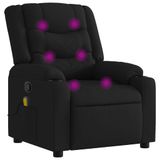 VidaXL Elektrische Massagestoel Zwart Stof