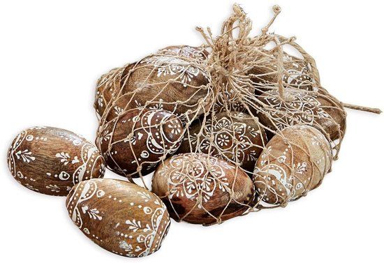 LOBERON Paasei set van 9 Raylan bruin