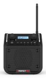 PerfectPro DPR2-18V Bouwradio DAB+, VHF (FM) AUX, Bluetooth, DAB+, FM Spatwaterbestendig, Stofdicht, Stofvast Zwart