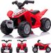 Sun Baby Voiture électrique pour enfants quad, 3km/h, quad pour enfants, voiture pour enfants à partir de 18 mois, lampe LED, jouet (Rouge)