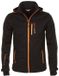 Peak Mountain Kinder softshell jas Ecanne zwart/oranje 5 jaar