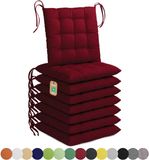 Lavea® Stoelkussens 40x40 cm, Set van 4 – Zitkussen & Stoelpads voor Binnen en Buiten – Comfortabel, Wasbaar en Duurzaam – Bordeaux