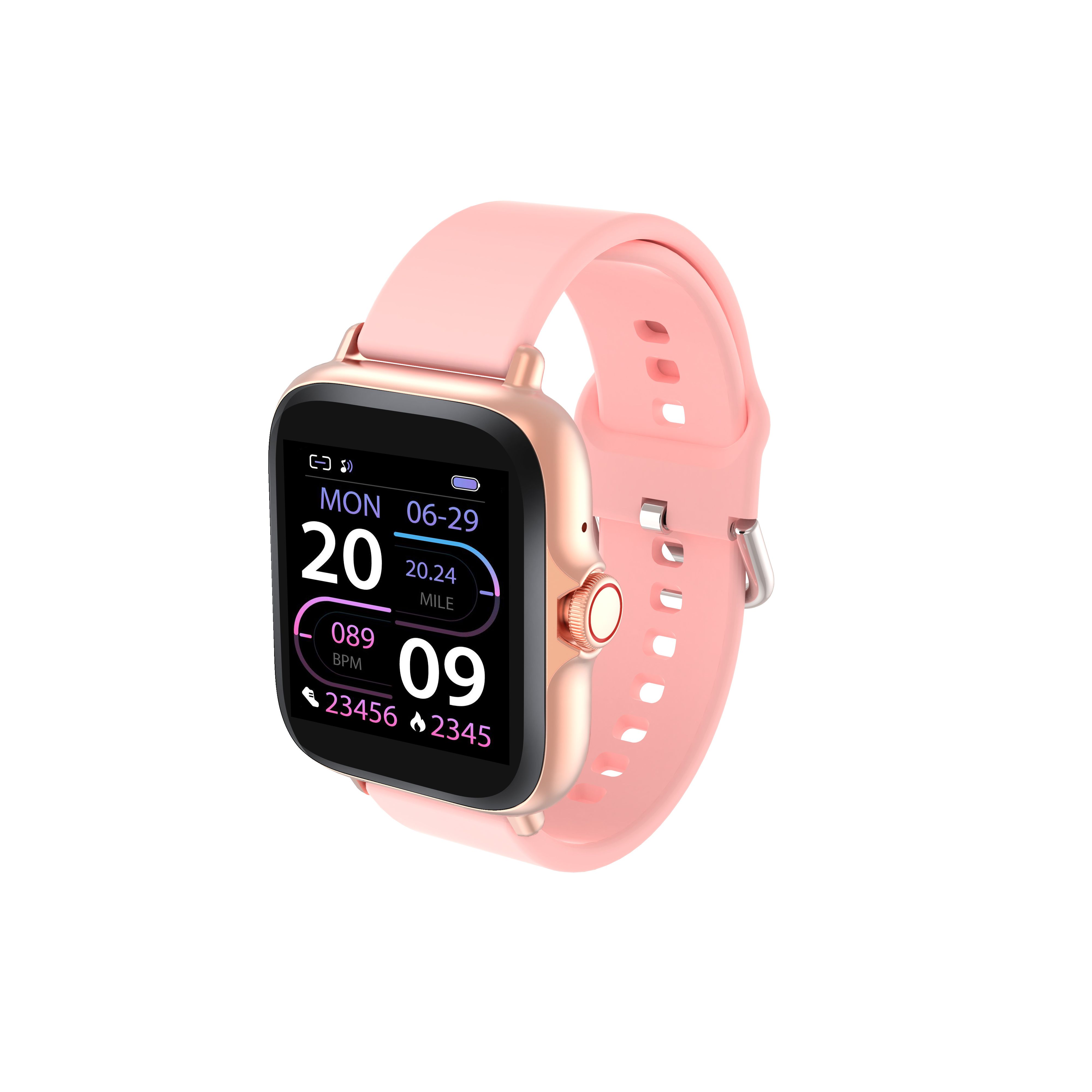 Denver SWC-156ROMK2 Smartwatch - 1.44" TFT Display - Touchscreen - Rose Gold & Pink