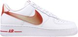 Nike Air Force 1 '07 Baskets Cuir Unisexe Blanc Rouge Taille 45