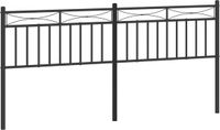 vidaXL Hoofdbord 180 cm metaal zwart