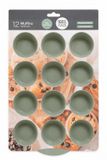 5 Five Siliconen Muffinvorm - 12 Muffins - Saliegroen